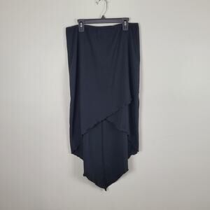 Younity Y2K 90s Vintage Womens Small Black Whimsigoth Hankerchief Hem Skirt